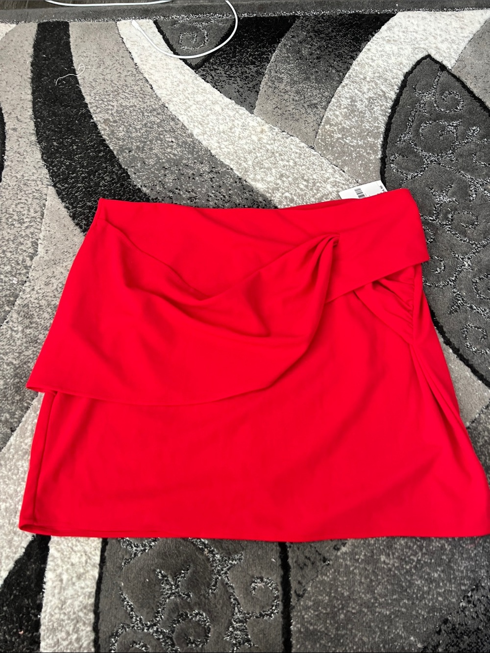 Plus Size Forever 21 Red Draped Mini Skirt